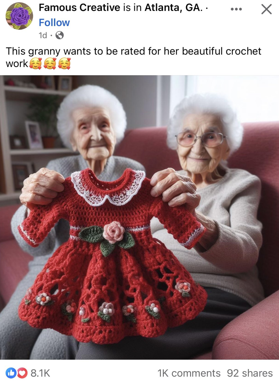 crochet - Famous Creative is in Atlanta, Ga.. 1d. This granny wants to be rated for her beautiful crochet work 00 1K 92